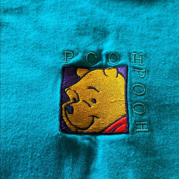 Women’s Disney Turquoise T-Shirt with Winnie the Pooh 100% Cotton Large - Picture 3 of 11